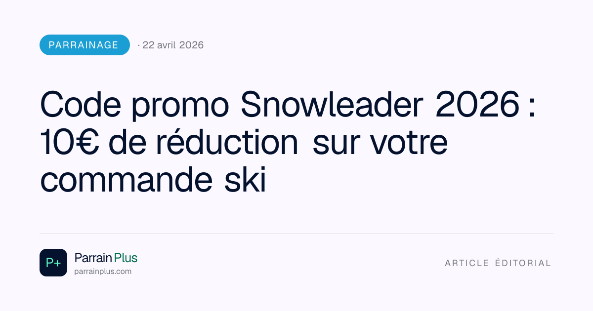 Code promo Snowleader 2026 : 10€ de réduction sur votre commande ski