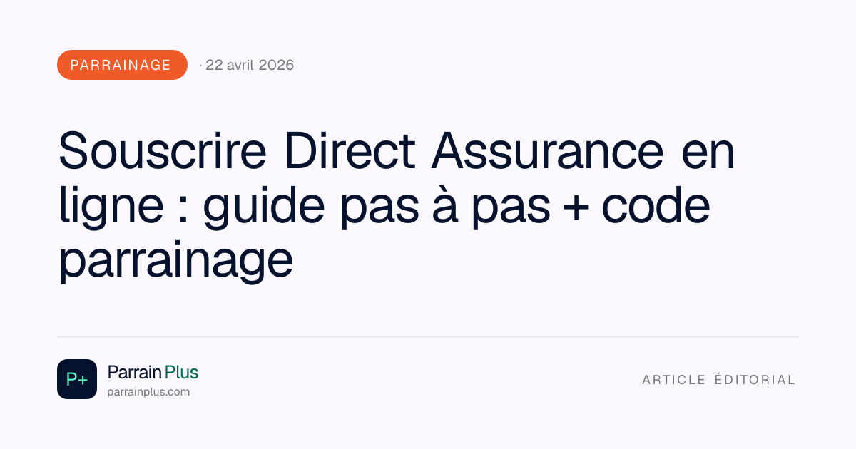 Souscrire Direct Assurance en ligne : guide pas à pas + code parrainage