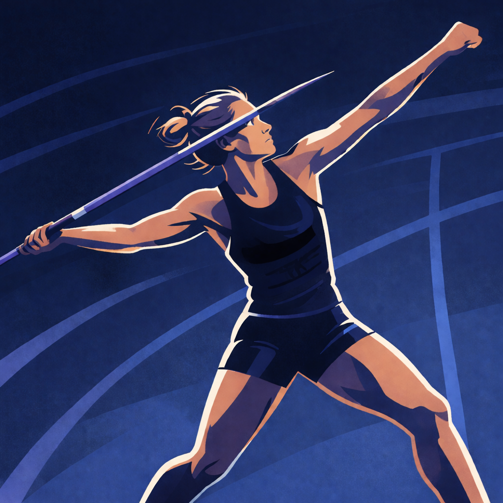 Athlète lancer de javelot